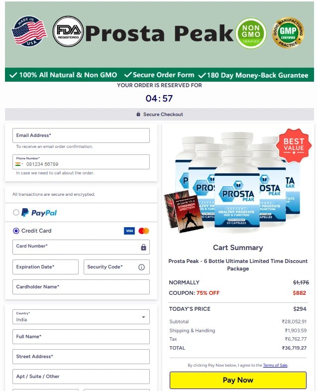 Prosta Peak Order Page